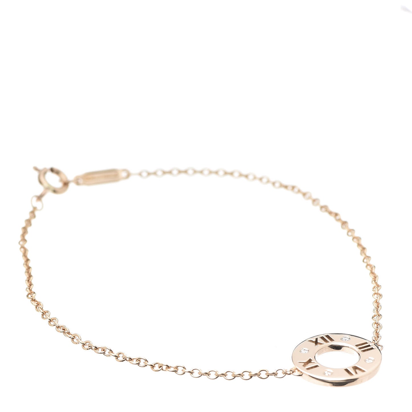 18K Rose Gold Diamond Atlas Pierced Bracelet