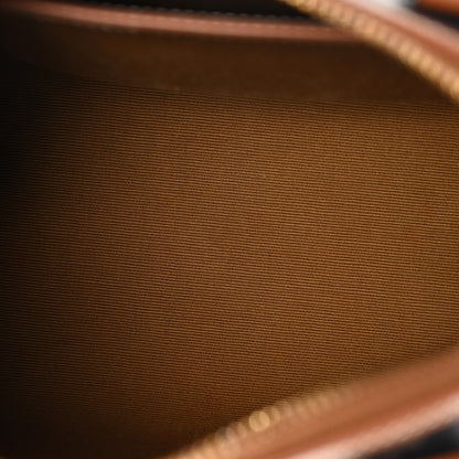 Celine Triomphe Canvas Calfskin Small Boston Bag Tan 5 of 10