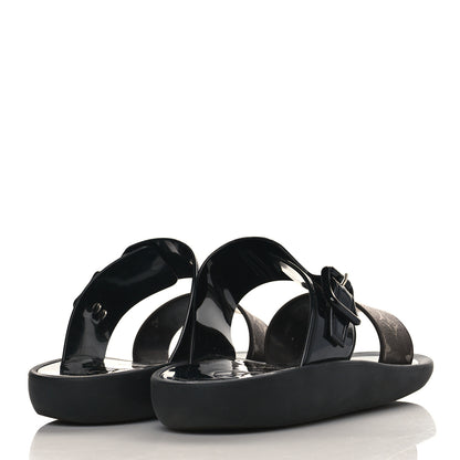 Louis Vuitton Monogram Sunbath Flat Mule Sandals 38 Black 4 of 8