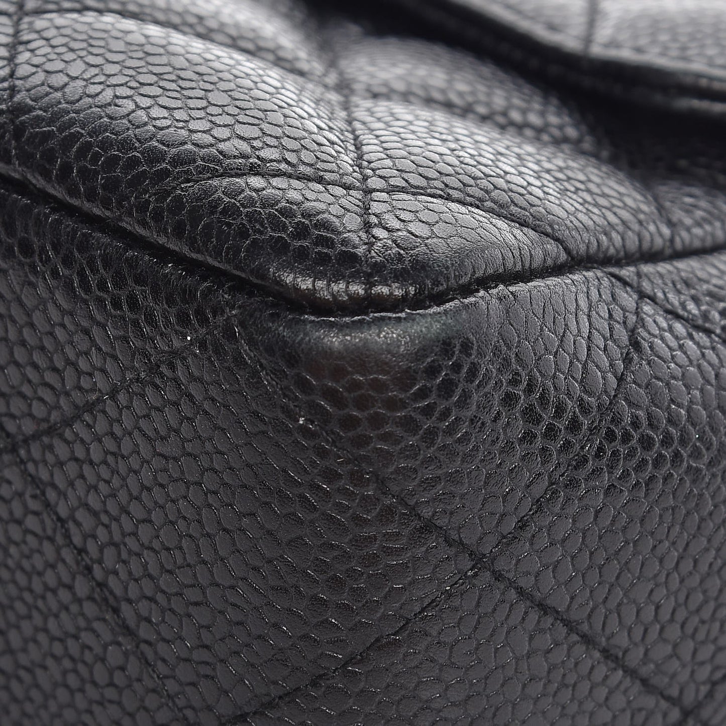 Caviar Quilted Jumbo Single Flap Black