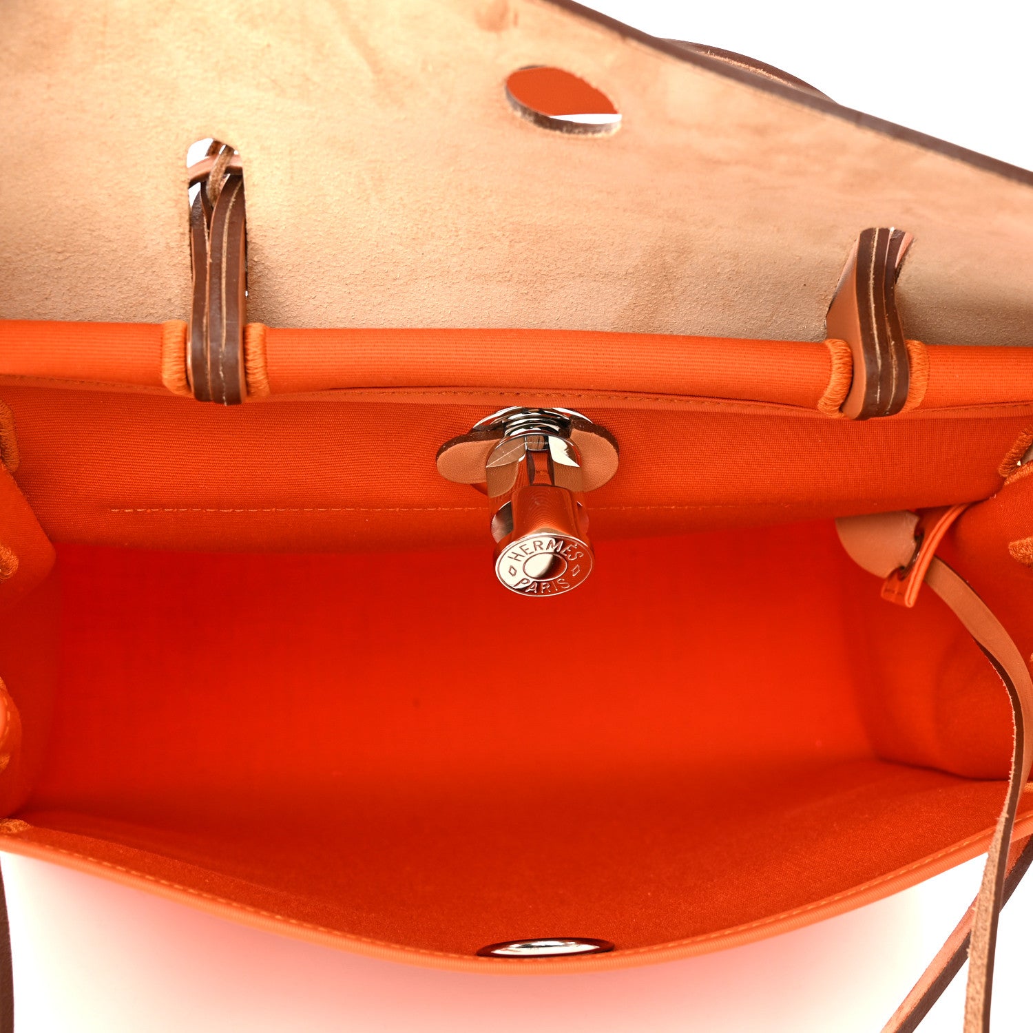 Hermes Toile Vache Hunter Herbag Zip 31 PM Orange 6 of 12