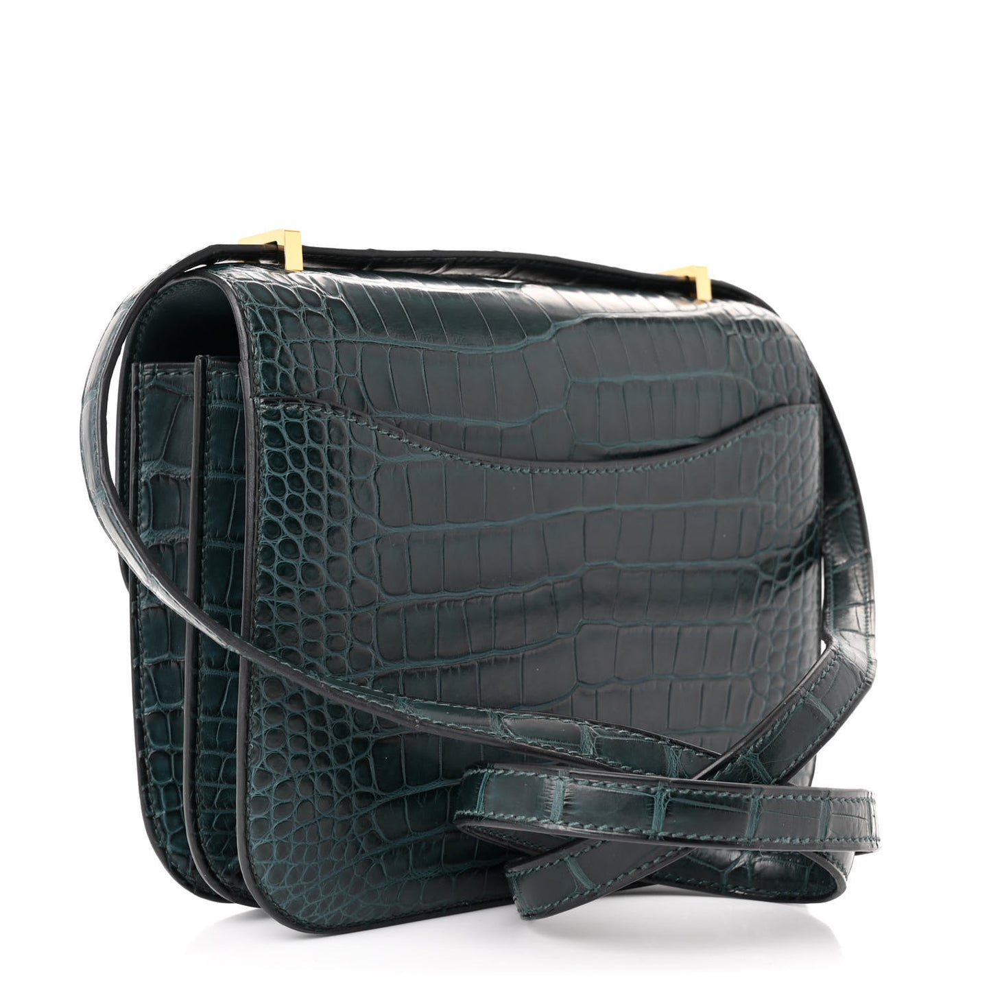 Matte Alligator Constance 18 Vert Cypress