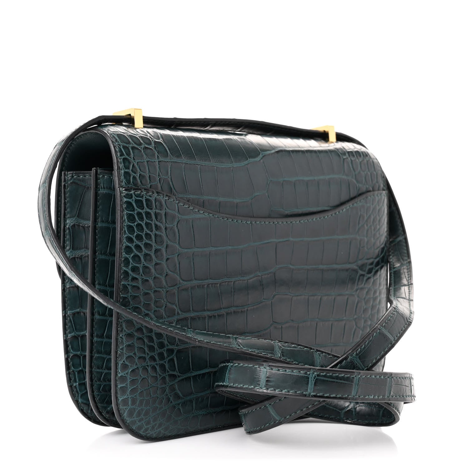 Hermes Matte Alligator Constance 18 Vert Cypress 3 of 12