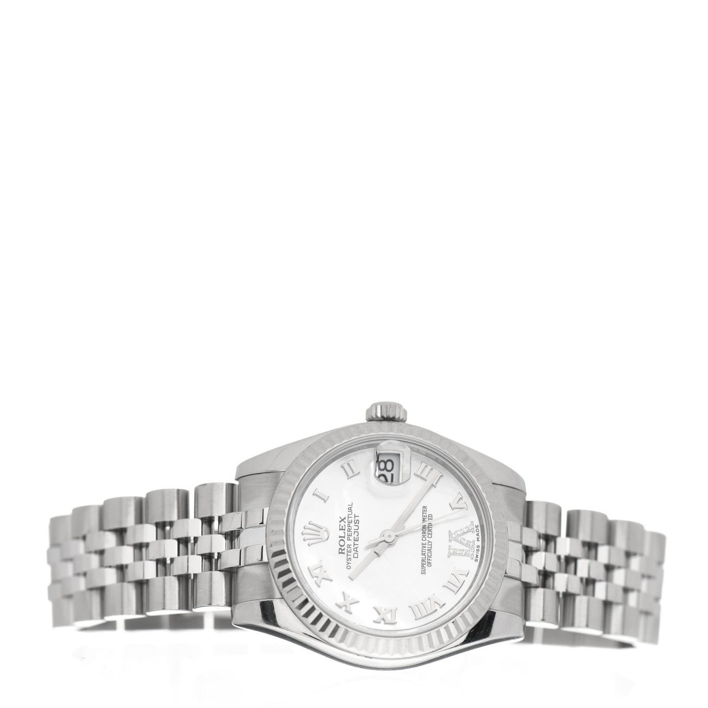 Stainless Steel 18K White Gold Diamond Mother of Pearl 31mm Oyster Perpetual Datejust Watch Roman 178274