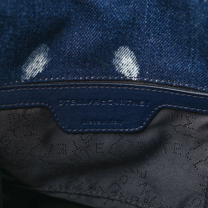 Stella McCartney Tie Dye Denim Mini Falabella Fold Over Tote Indigo 6 of 10
