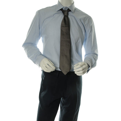 Hermes Silk Mens Neck Tie Noir Taupe Gris Clair 2 of 6