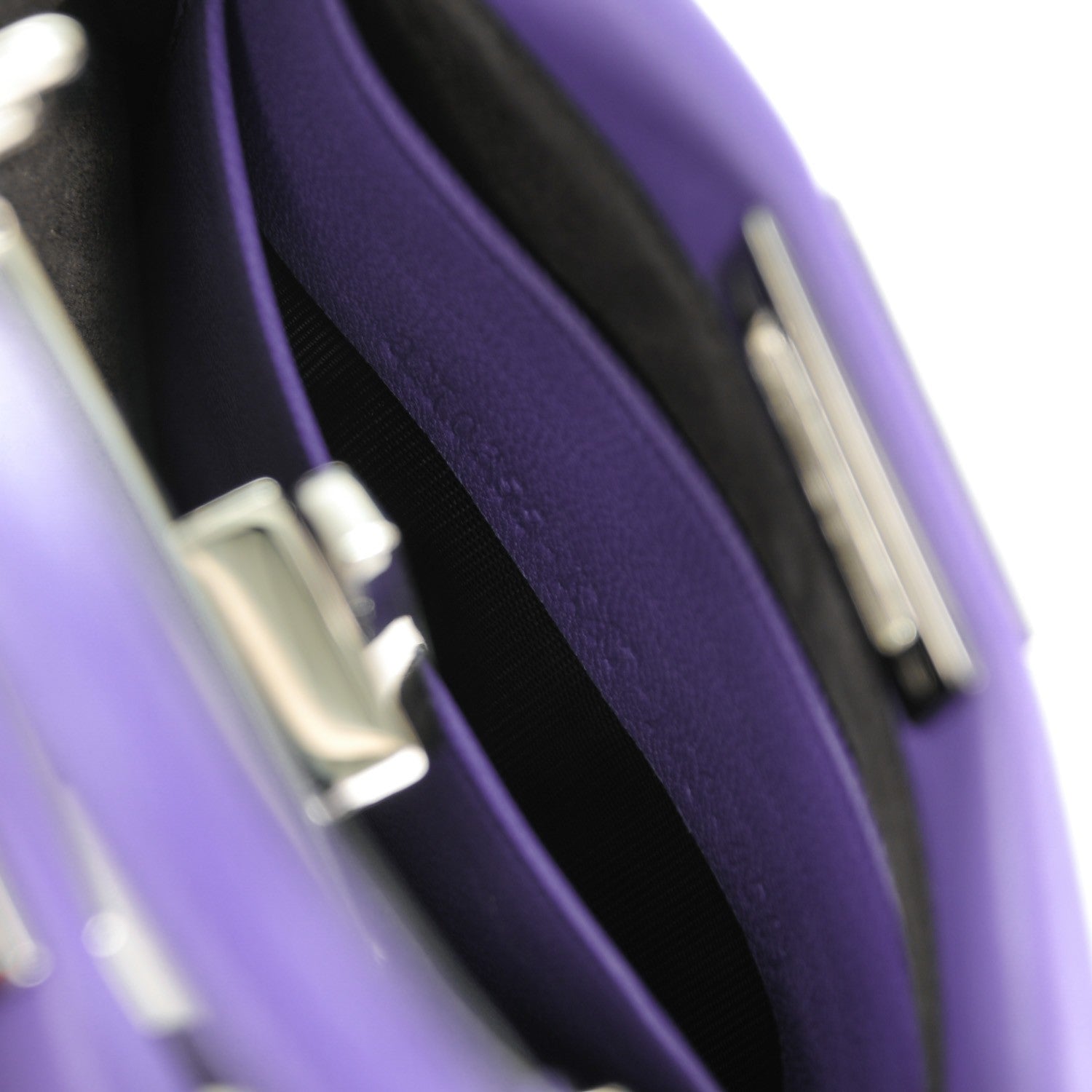 Fendi Shiny Nappa Micro Peekaboo Iconic Satchel Viola Cassis 8 of 8