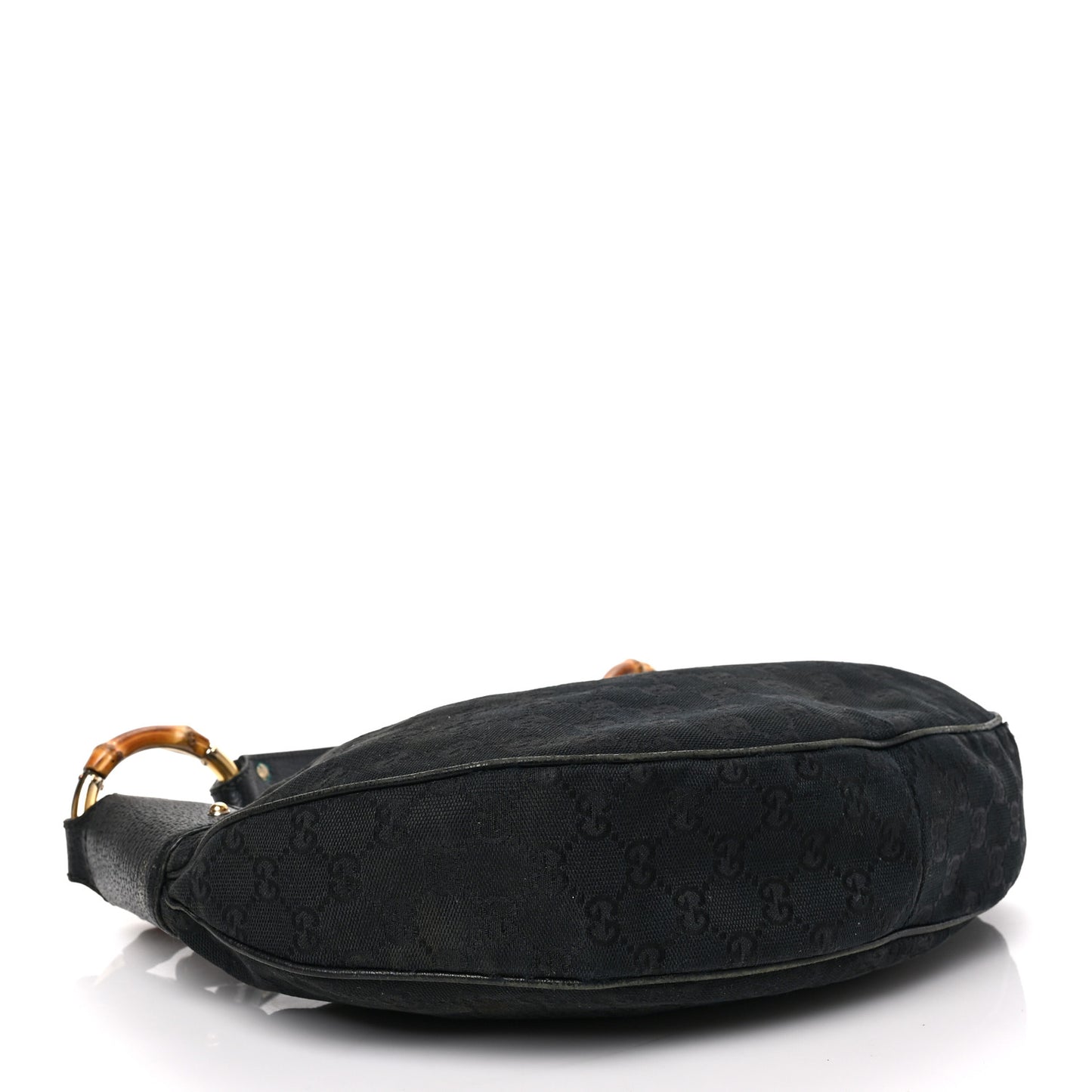 Monogram Half Moon Bamboo Ring Hobo Black