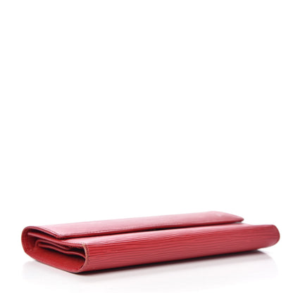 Louis Vuitton Epi Porte Tresor International Wallet Castillan Red 4 of 6