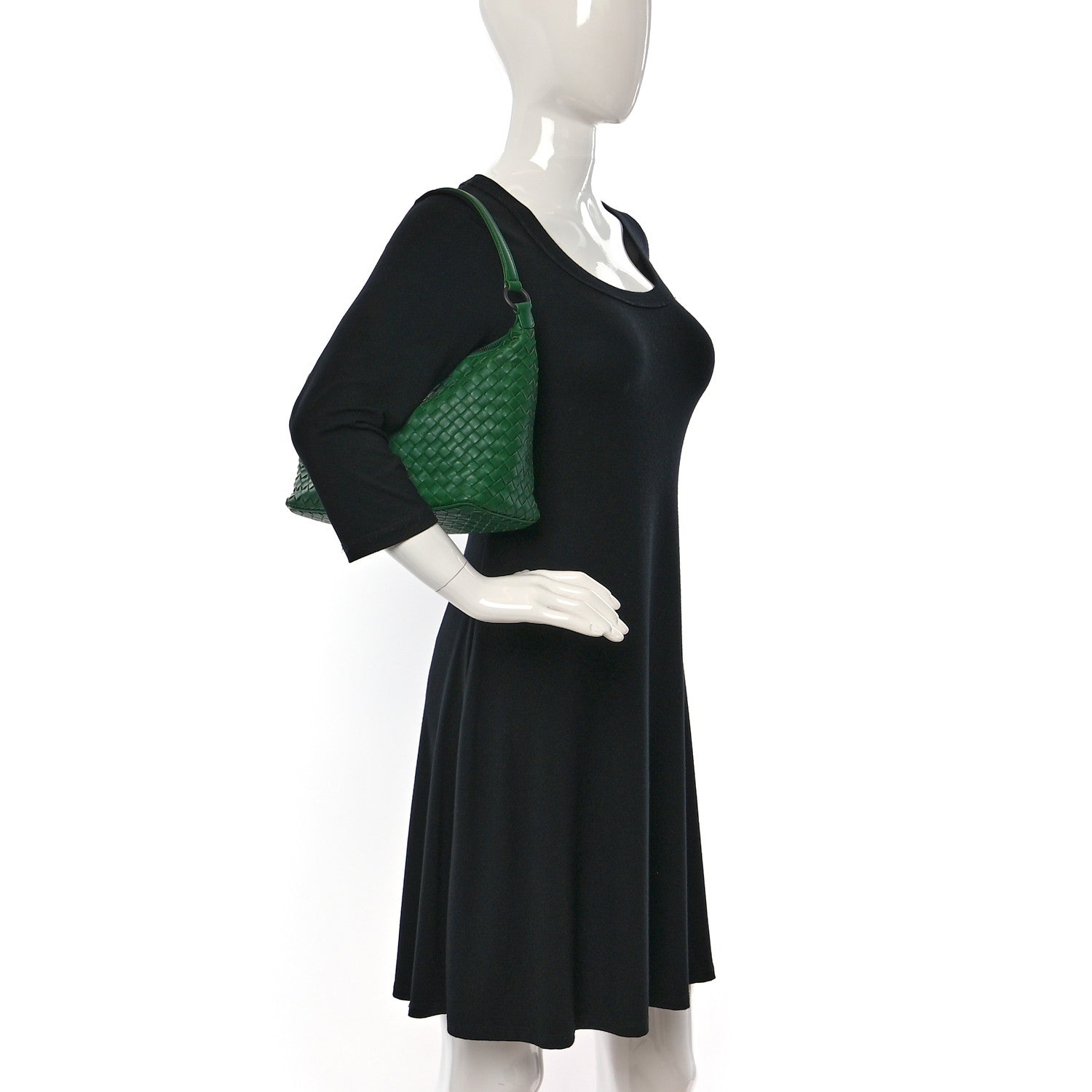 Bottega Veneta Nappa Intrecciato Small Shoulder Bag Green 2 of 9