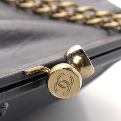 Chanel Glazed Calfskin Kisslock Frame Bag Black 12 of 16