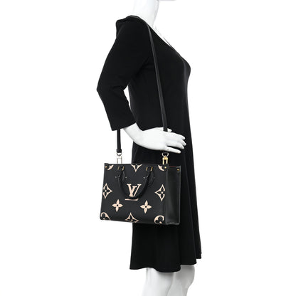 Louis Vuitton Empreinte Monogram Giant Onthego PM Black Beige 2 of 12