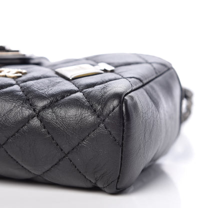 Chanel Aged Calfskin Lucky Charms 2.55 Reissue Mini Clutch With Chain Black 11 of 11