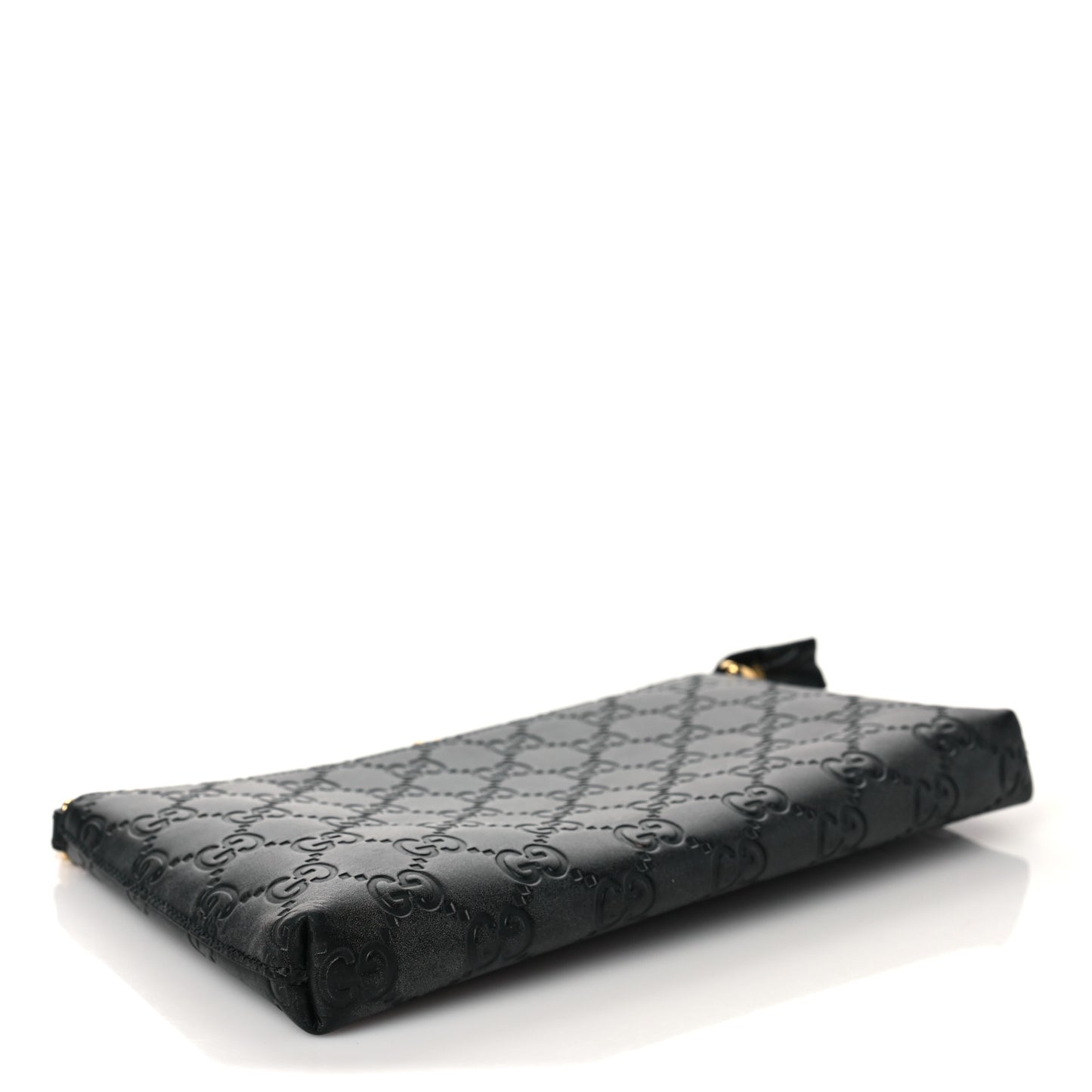Guccissima Signature Wrist Wallet Black