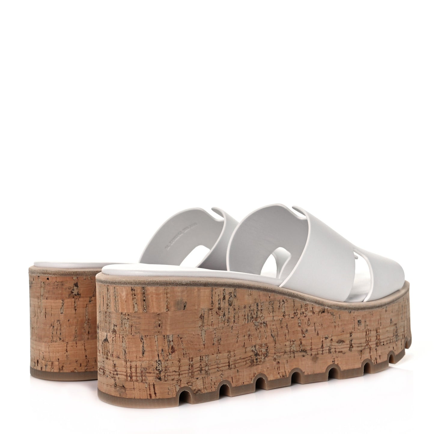 Calfskin Cork Eze 30 Sandals 38 White