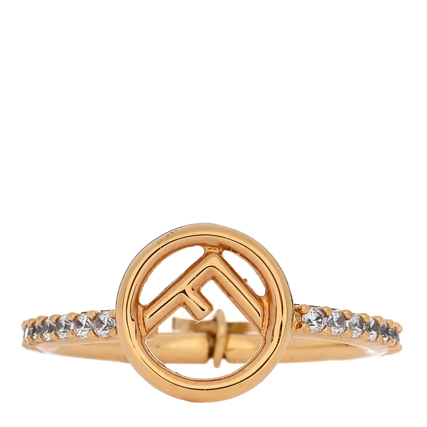 Metal Crystal F is Fendi Ring M Gold