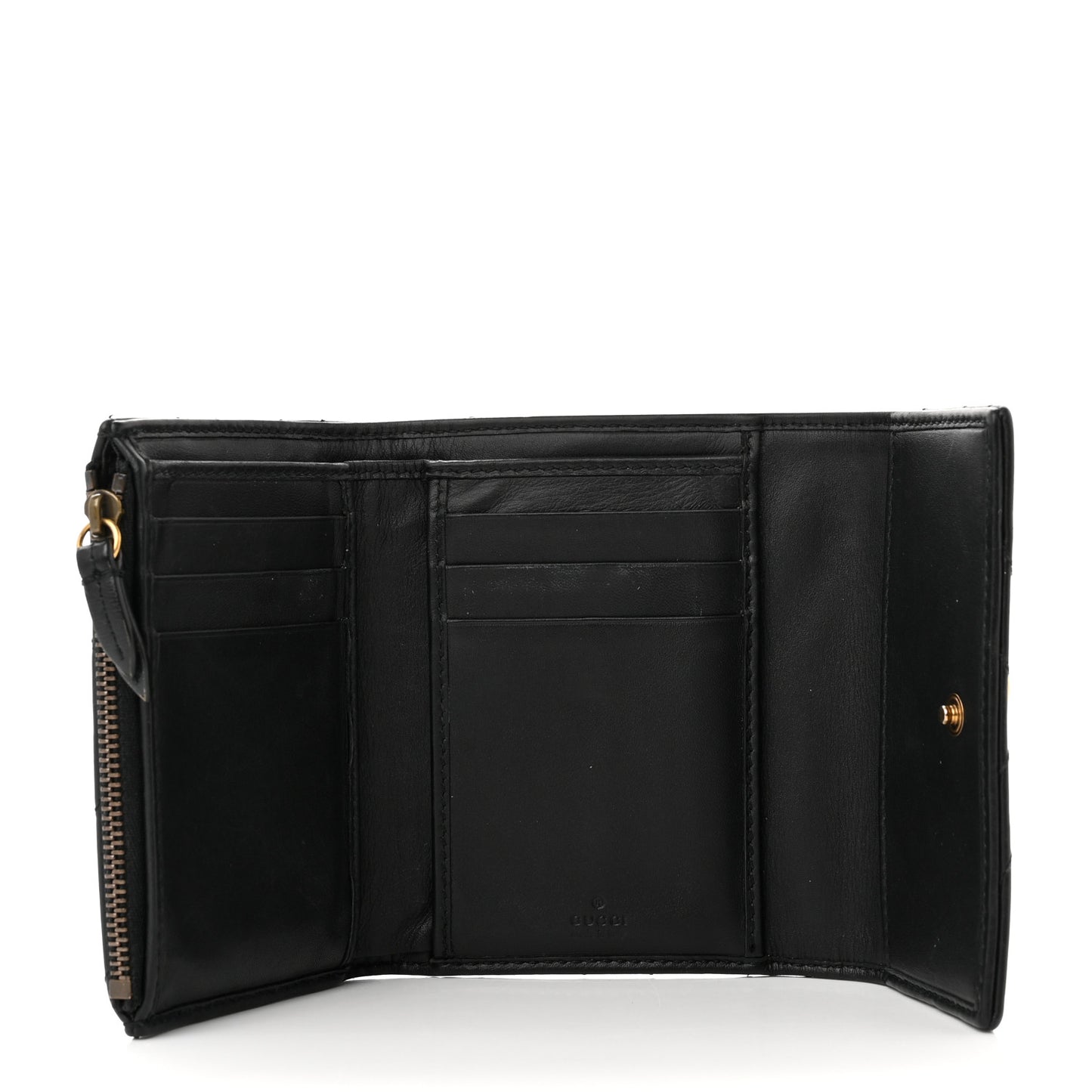 Calfskin Matelasse GG Marmont Wallet Black