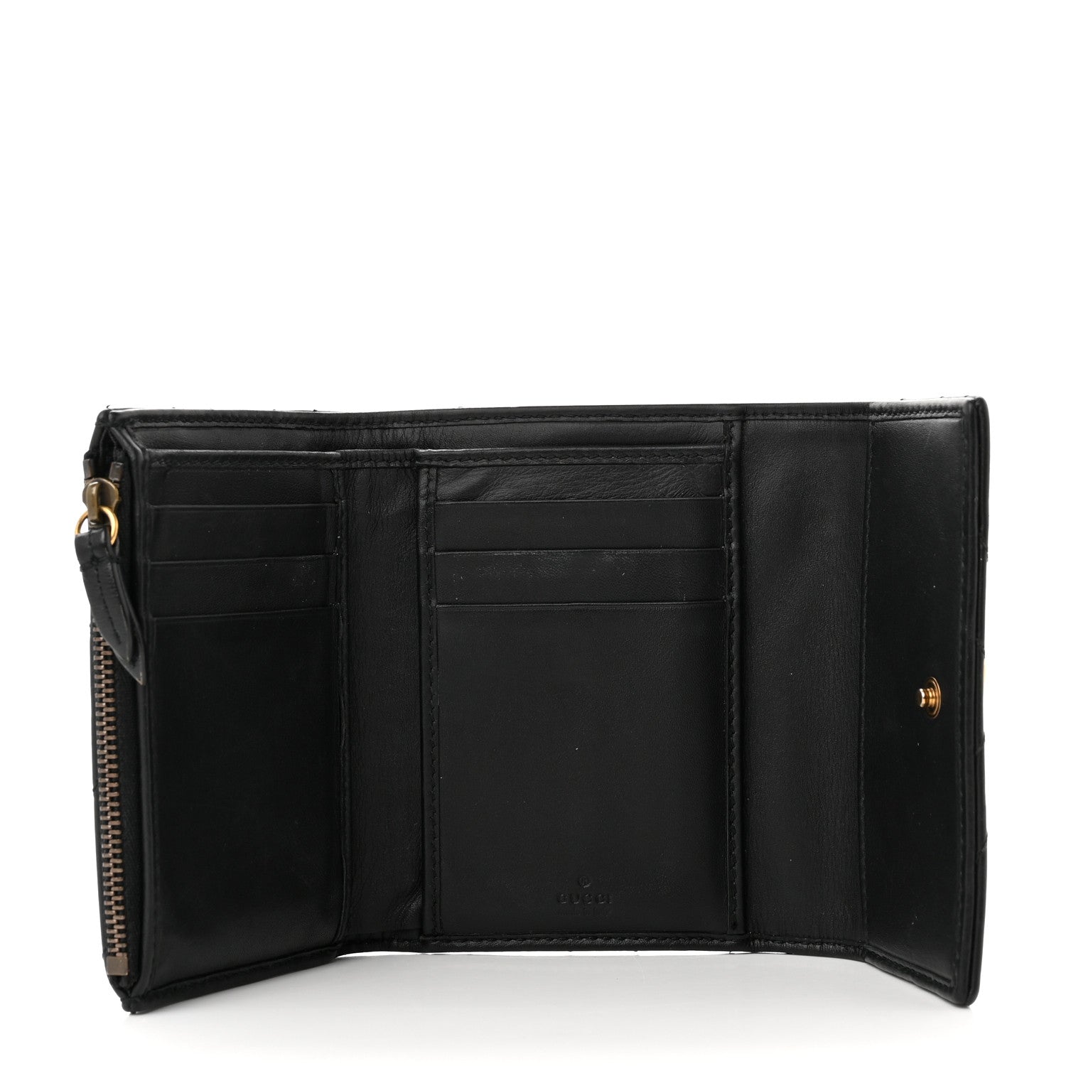 Gucci Calfskin Matelasse GG Marmont Wallet Black 5 of 9