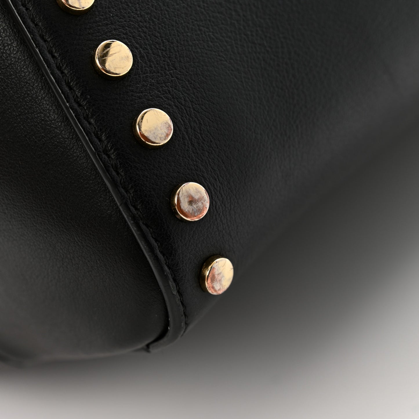 Smooth Calfskin Small Studded Antigona Black