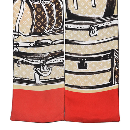Louis Vuitton Silk Monogram Trunks Bandeau Brown 3 of 6