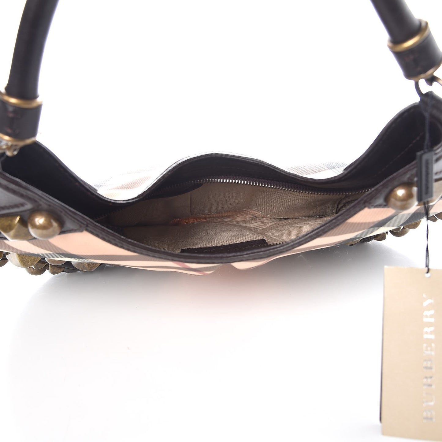 Nova Check Mega Stud Medium Alverton Hobo Chocolate