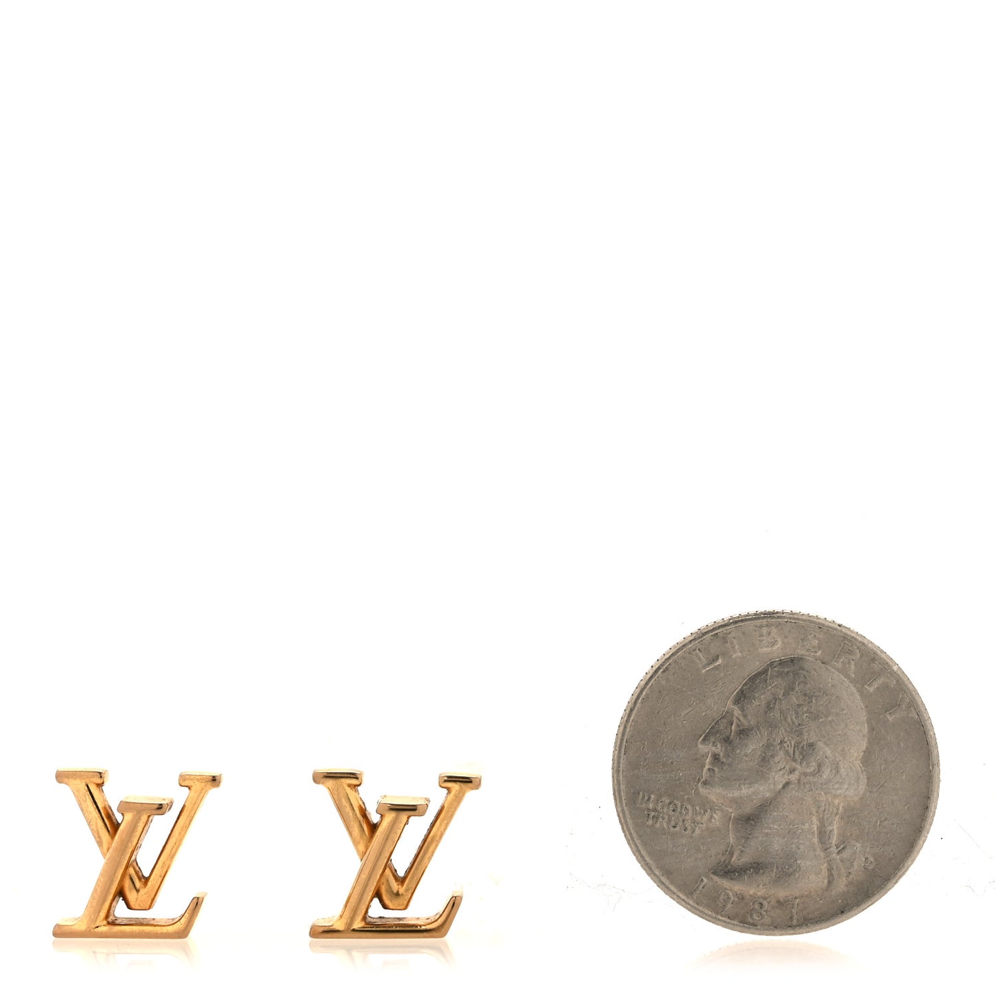 Metal LV Iconic Earrings Gold