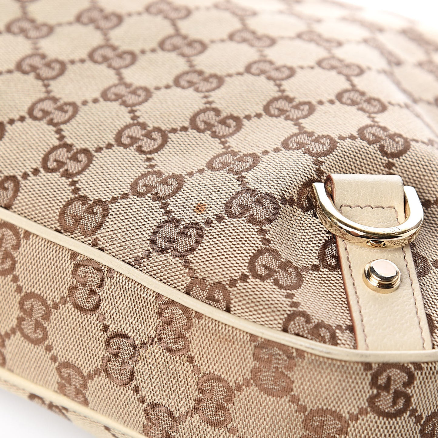 Monogram Large Abbey D Ring Hobo Off White