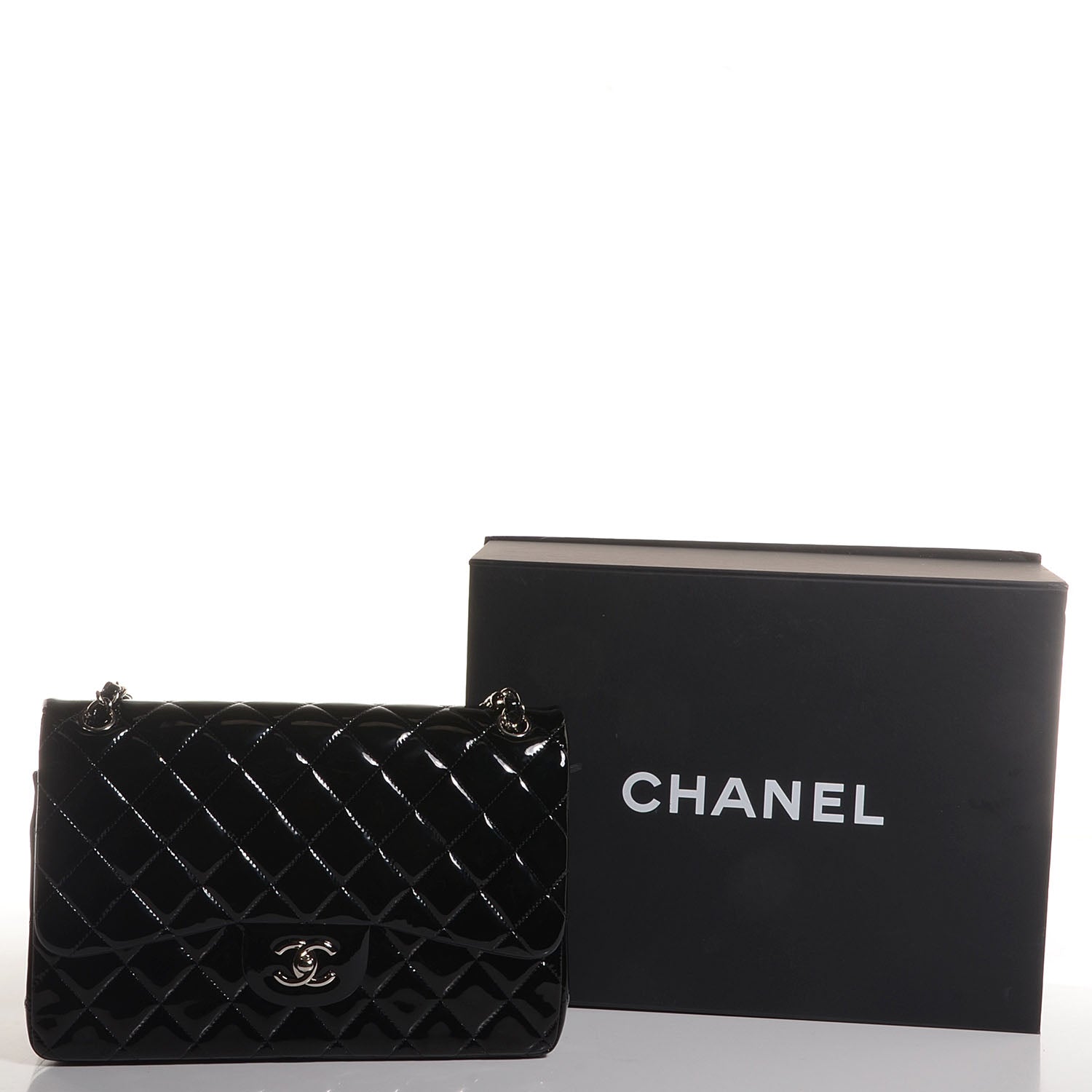 Chanel Patent Jumbo Double Flap Black 8 of 8