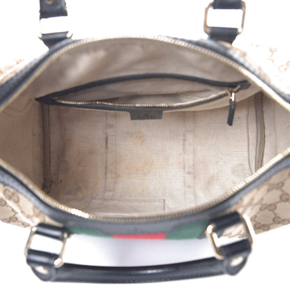 Gucci Monogram Vintage Web Medium Boston Black 5 of 24