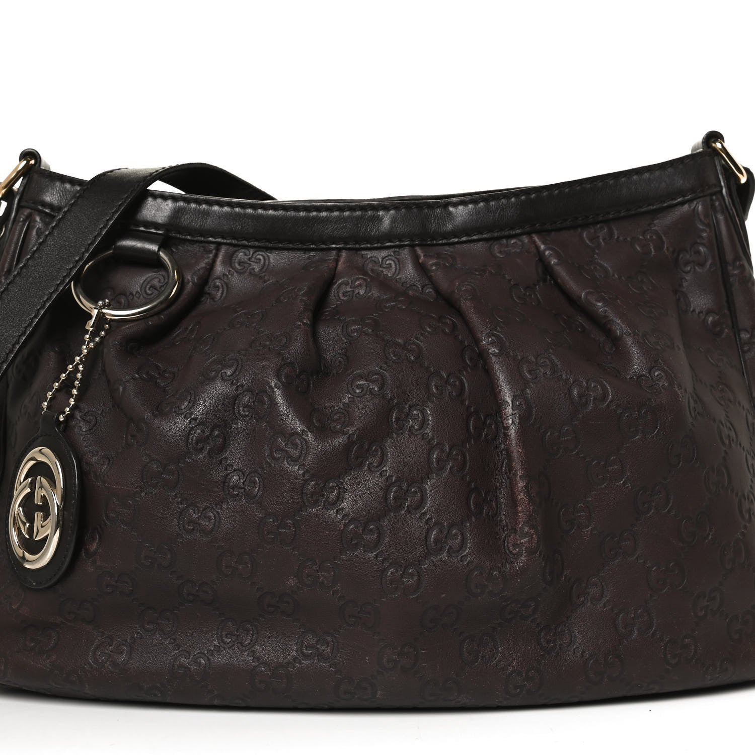 Gucci Guccissima Sukey Messenger Bag Brown 9 of 11
