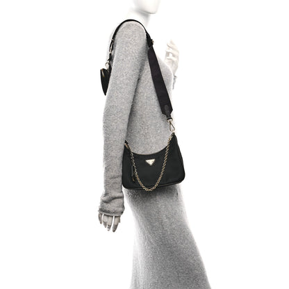 Prada Nylon Re-Edition 2005 Shoulder Bag Black 2 of 12