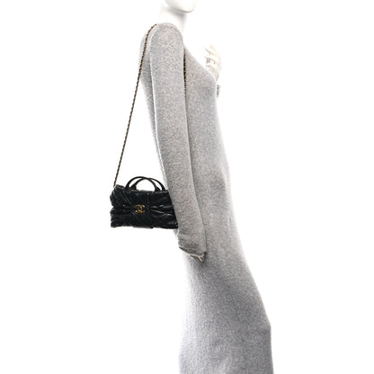 Chanel Lambskin Quilted Mini Bow Bag Black 2 of 10
