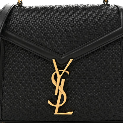 Saint Laurent Calfksin Woven Mini Classic Monogram Cassandra Top Handle Black 8 of 10