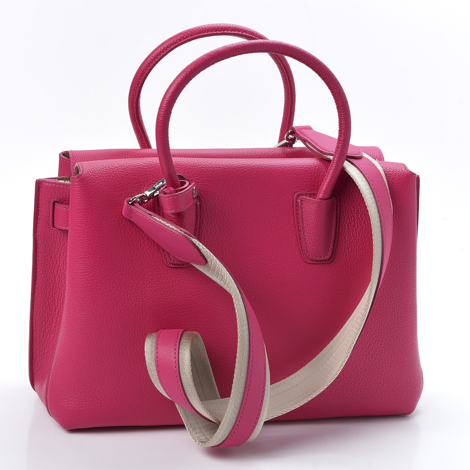 MCM Grained Calfskin Medium Milla Tote Beetroot Pink 2 of 8