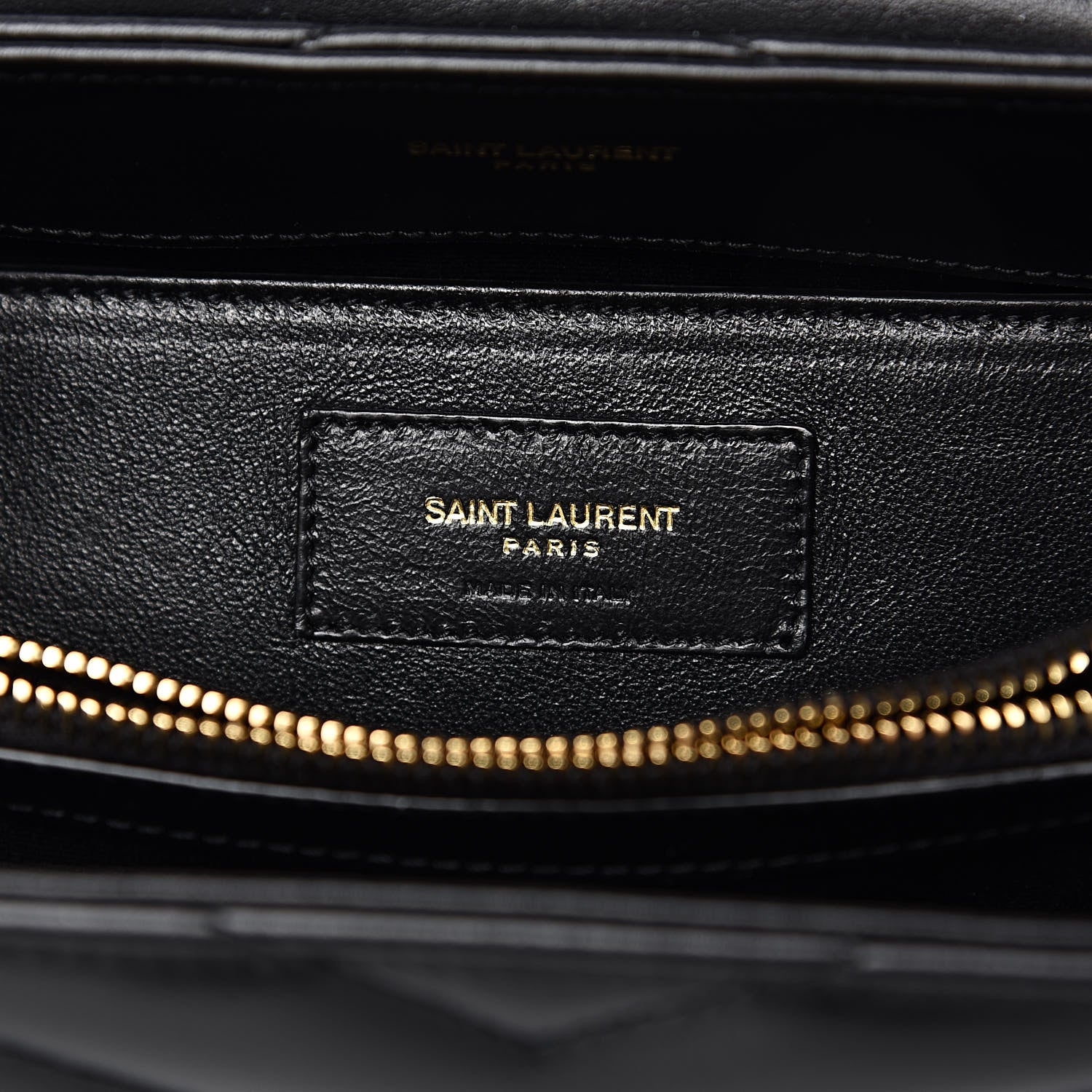 Saint Laurent Calfskin Y Quilted Monogram Small Loulou Chain Satchel Black 6 of 9