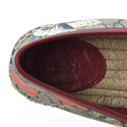 Gucci GG Supreme Monogram Tian Womens Espadrilles 38.5 Beige Multicolor Red 8 of 12