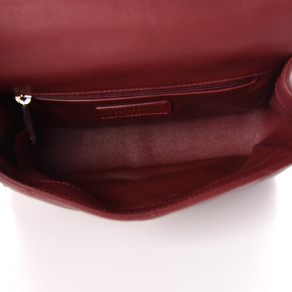 Chanel Lambskin Quilted Small Easy Carry Flap Burgundy 7 of 10