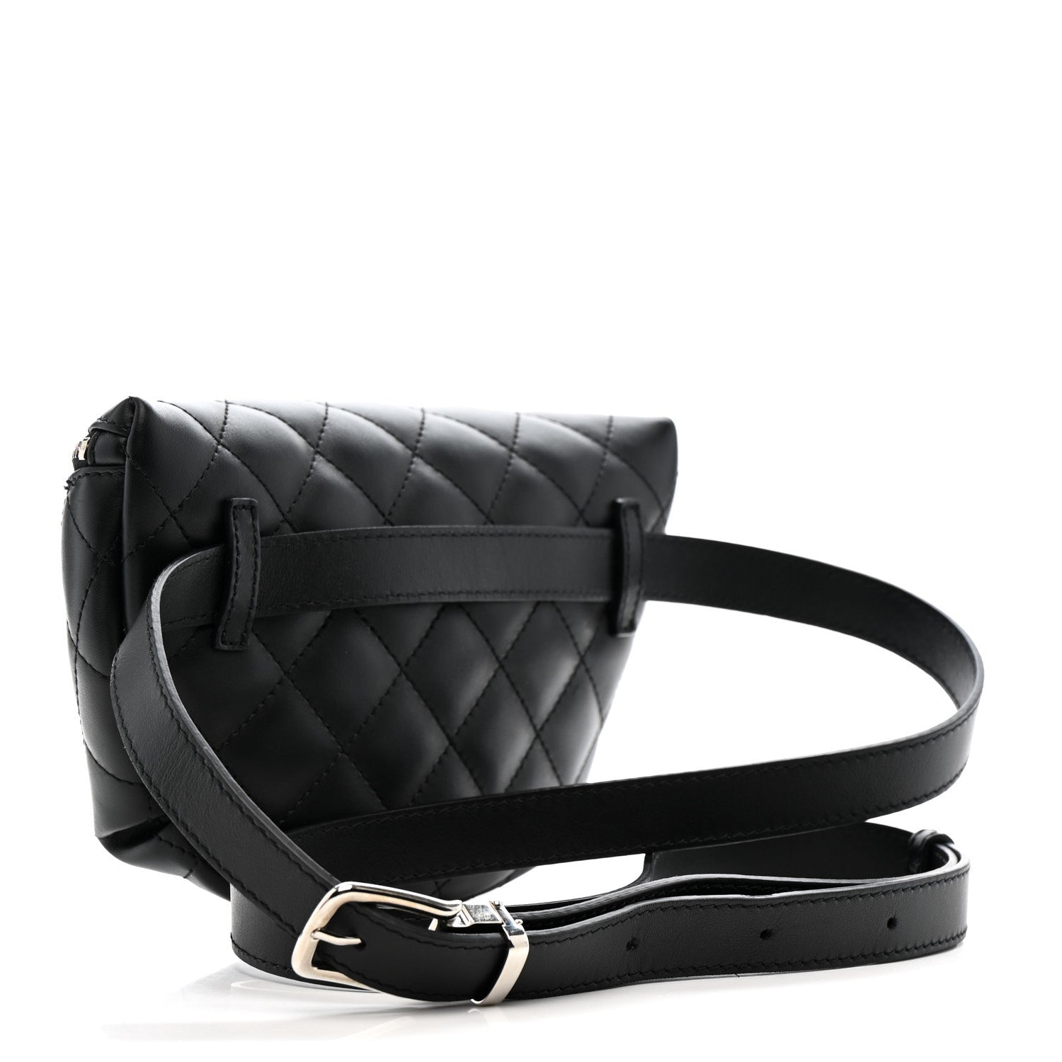 Chanel Lambskin Quilted Waist Belt Bag Black 3 of 13