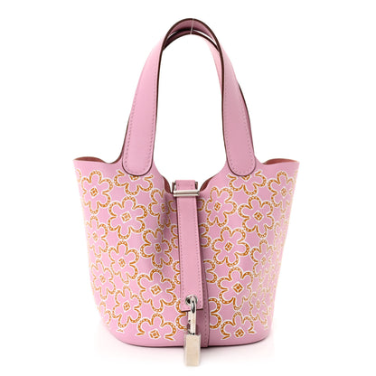 Hermes Swift Micro Lucky Daisy Picotin Lock Mauve Sylvestre 1 of 12