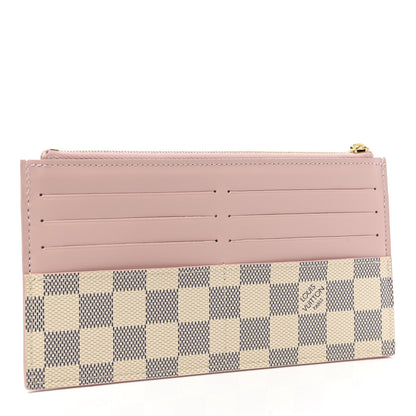 Louis Vuitton Damier Azur Slim Purse Rose Balerine 3 of 7