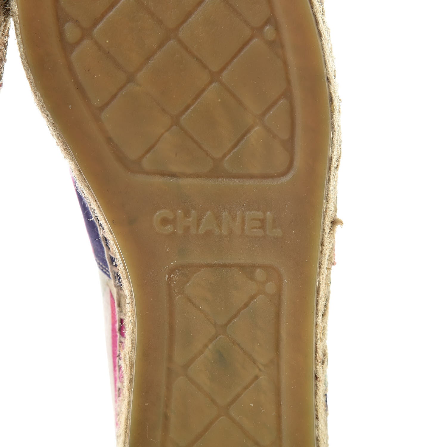 Chanel Crepe Patent CC Espadrilles 37 Multicolor Black 7 of 9