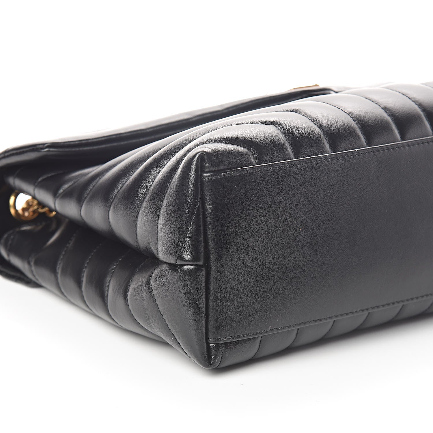 Saint Laurent Calfskin Y Quilted Monogram Medium Loulou Chain Satchel Black 8 of 9