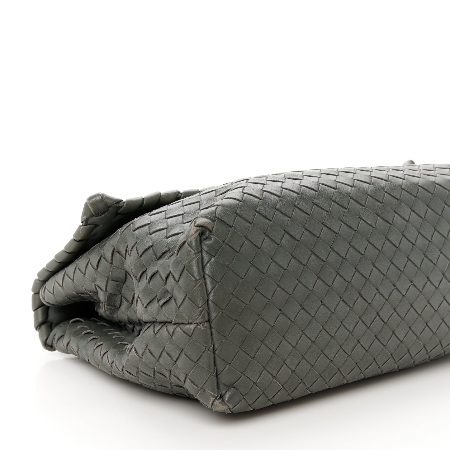 Nappa Intrecciato Olimpia Shoulder Bag Steel