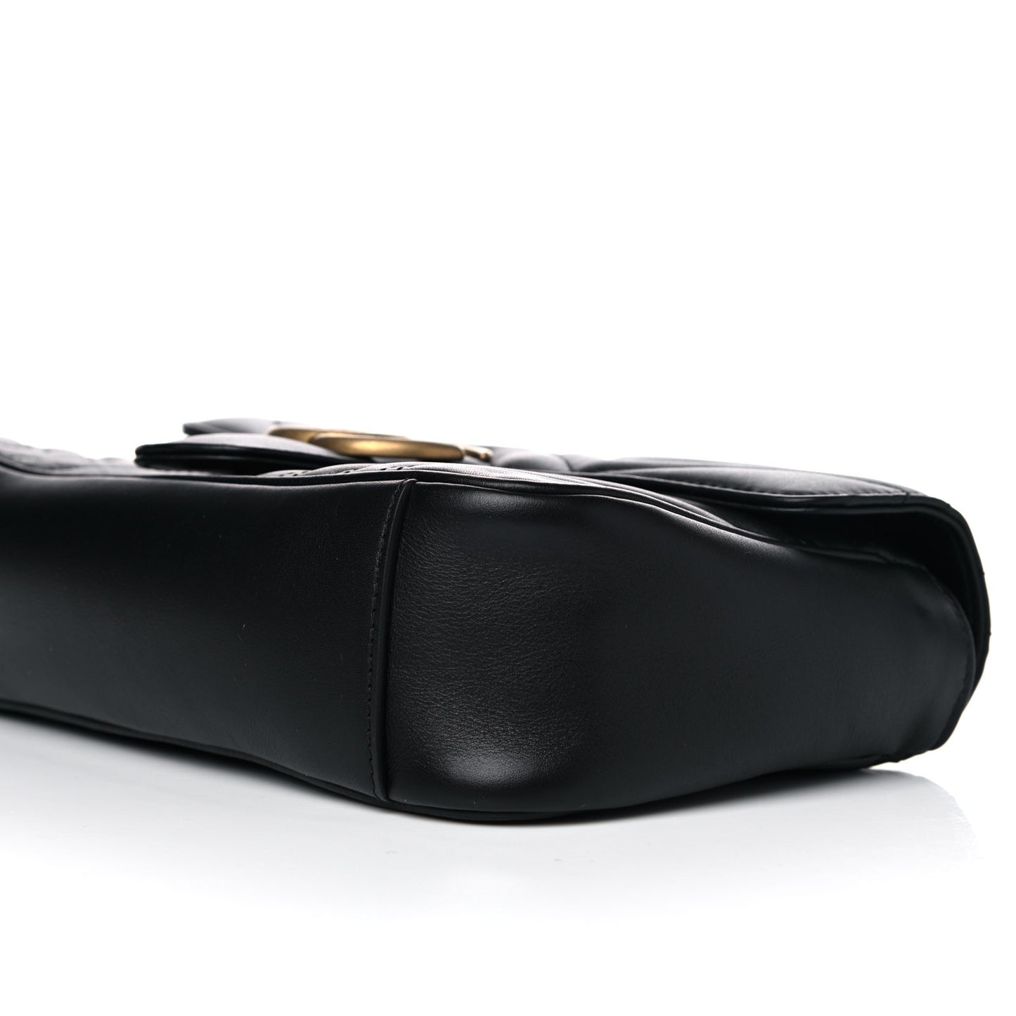 Calfskin Matelasse Small GG Marmont Shoulder Bag Black