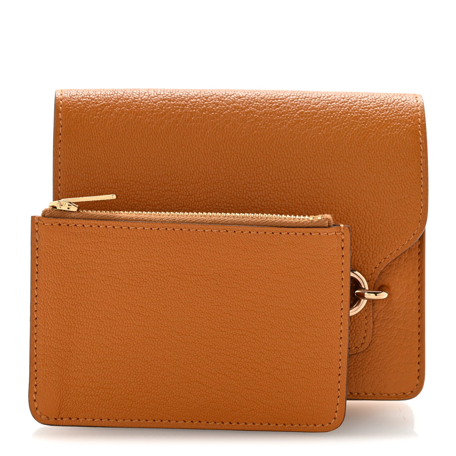 Hermes Chevre Mysore Roulis Slim Wallet Caramel 3 of 10
