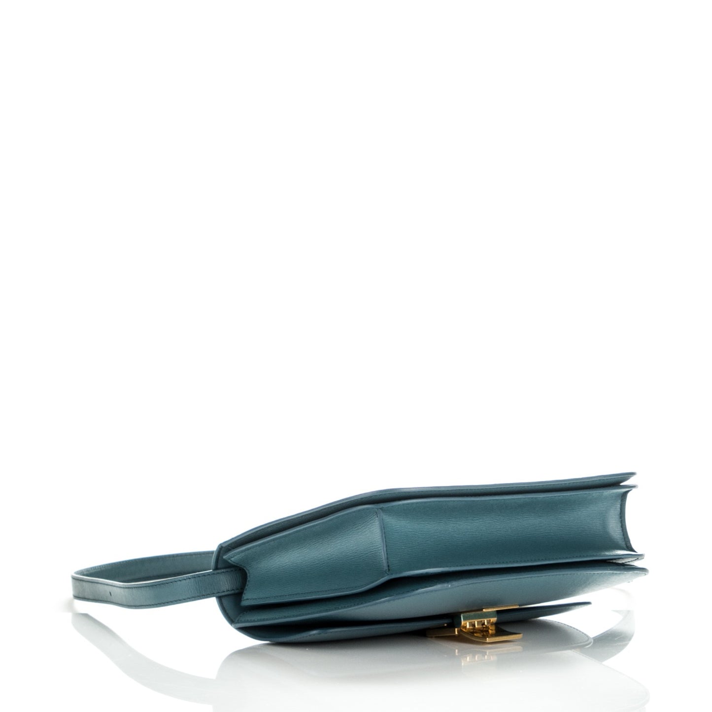 Liege Calfskin Medium Classic Box Flap Bag Ocean