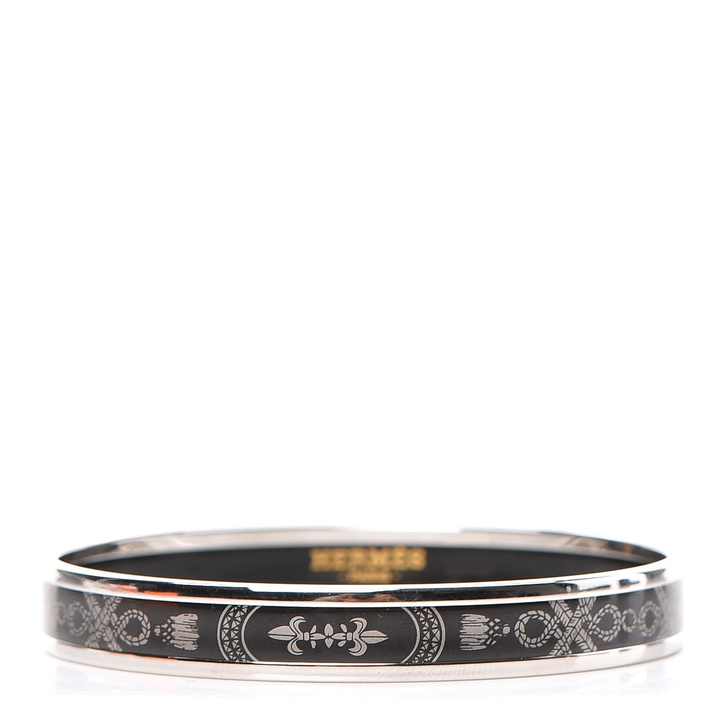 Enamel Printed Narrow Grand Apparat 2 Bracelet 62 Black
