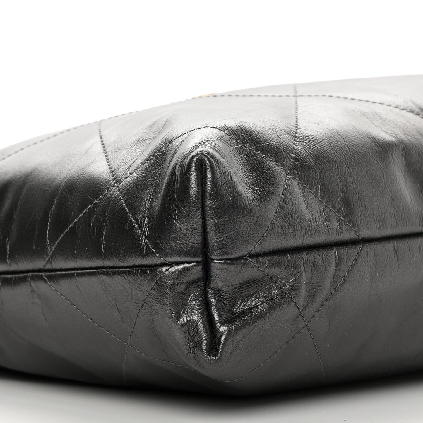 Metallic Calfskin Quilted Small Chanel 22 Ruthenium