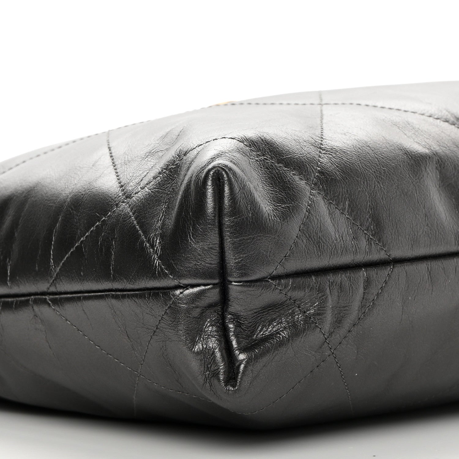 Chanel Metallic Calfskin Quilted Small Chanel 22 Ruthenium 10 of 13