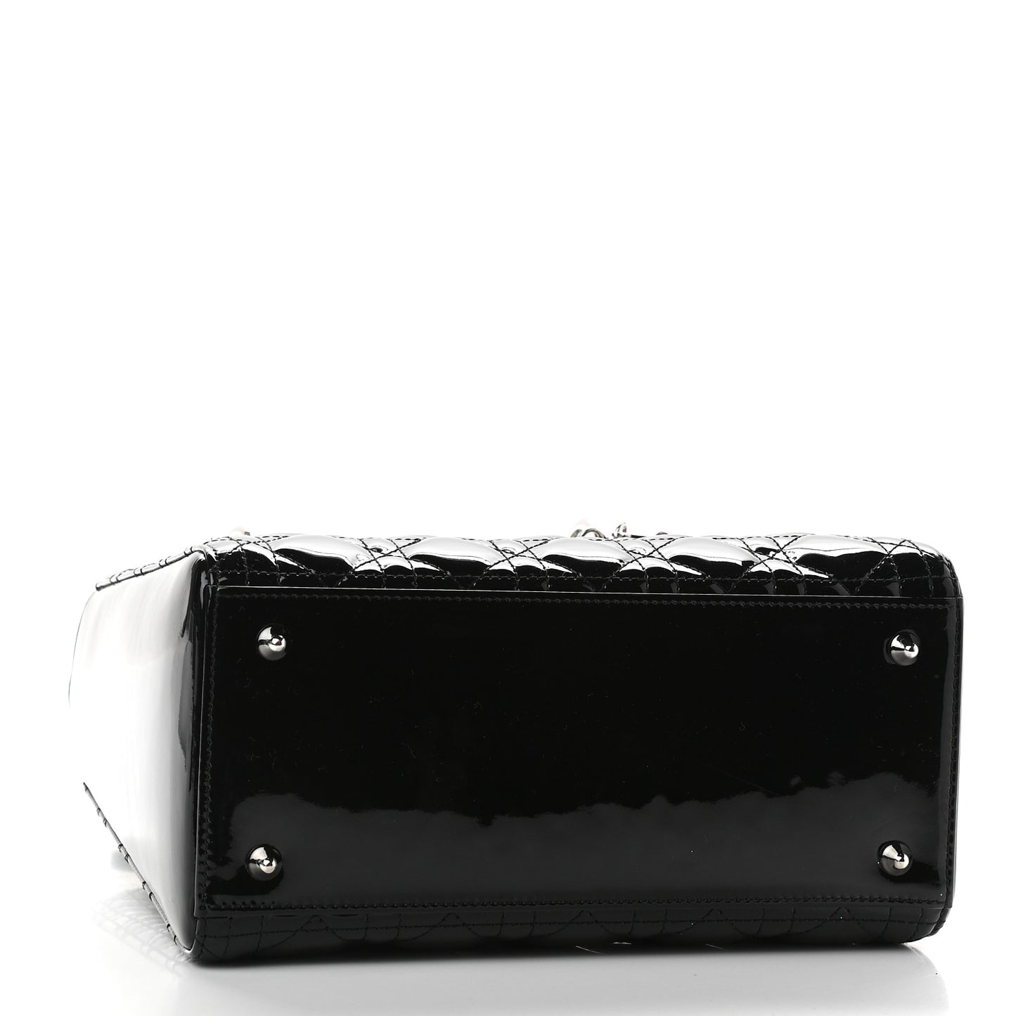 Patent Cannage Medium Lady Dior Black